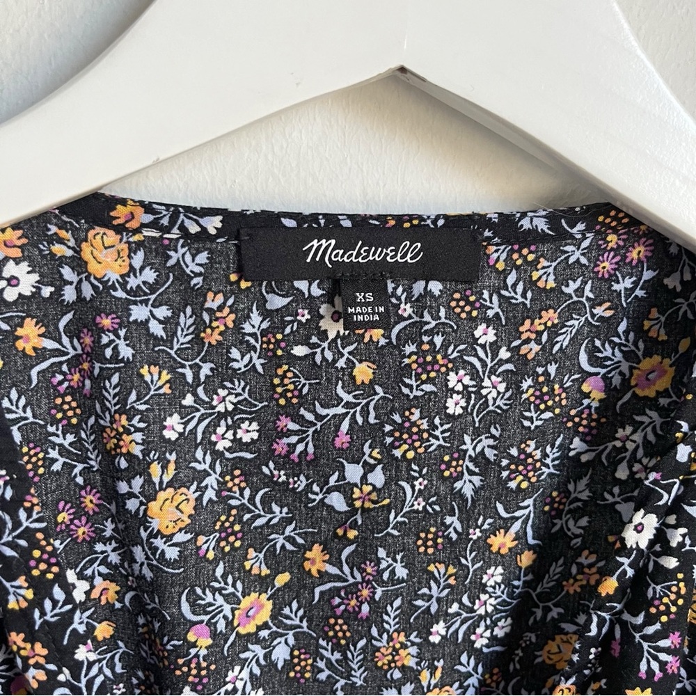 Madewell Cross Front Mini Dress in Garden Party - Picture 5 of 12